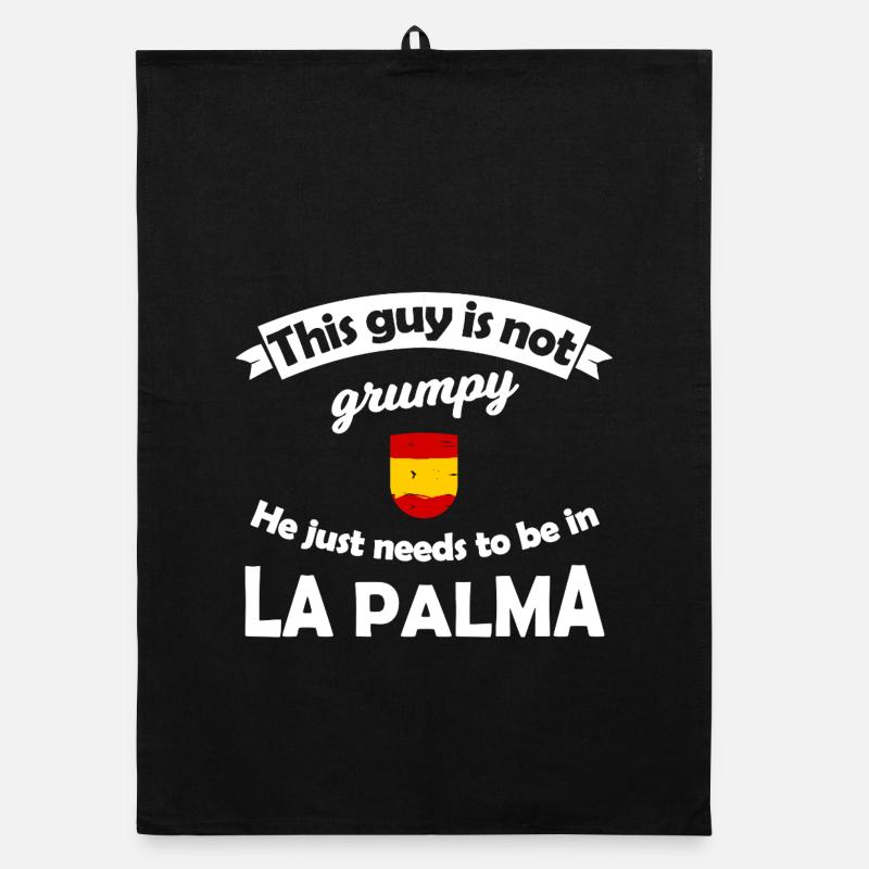 La Palma Humor: Not grumpy, holiday mood Organic dish towel