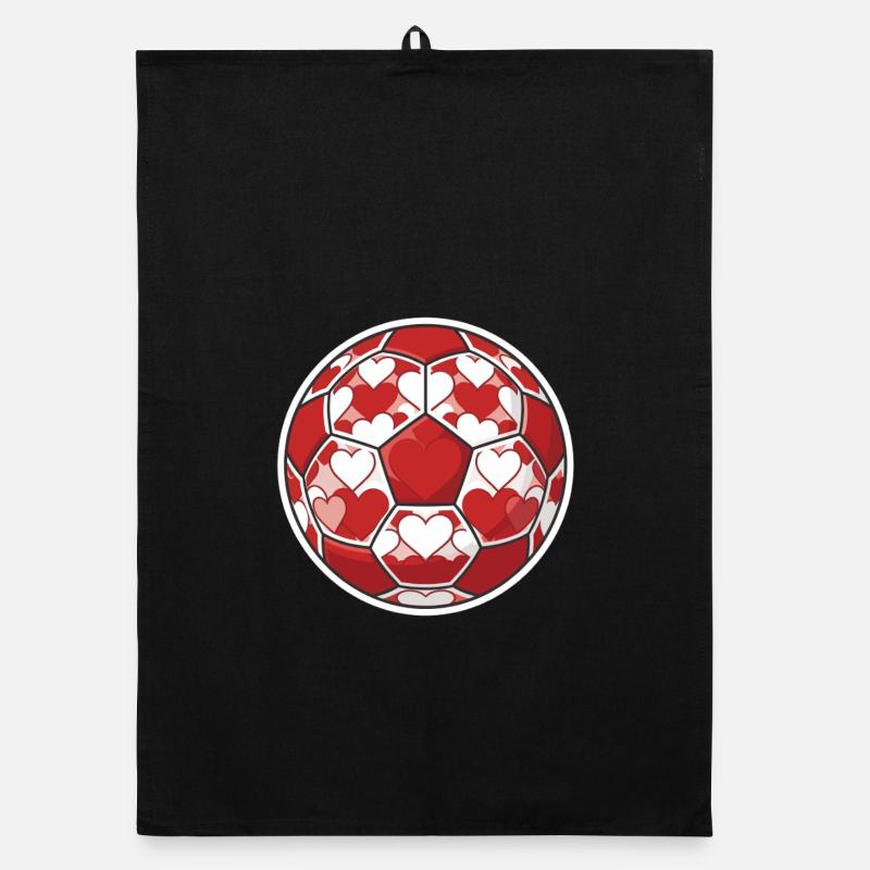 Herzball Fußballherz Organic Geschirrtuch