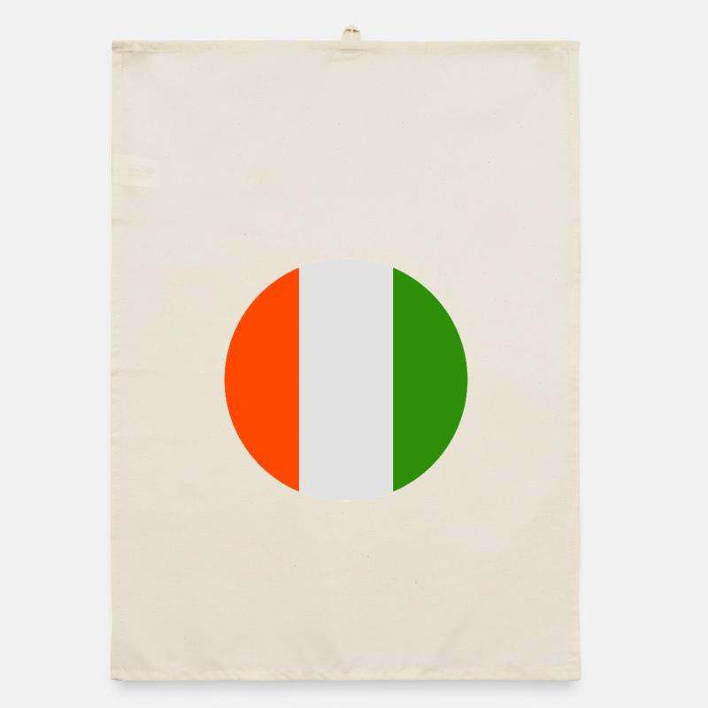 Runde irische Flagge Organic Geschirrtuch