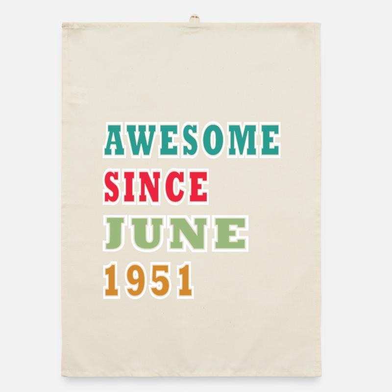 Retro 1951 Juni Layout Organic Geschirrtuch