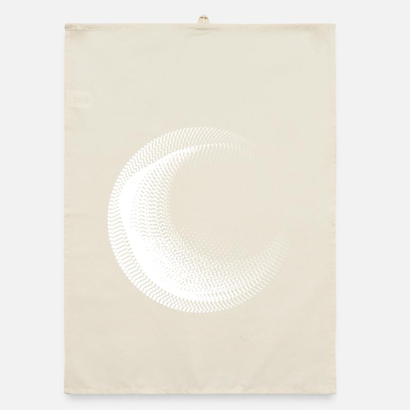 circles dots design Organic dish towel