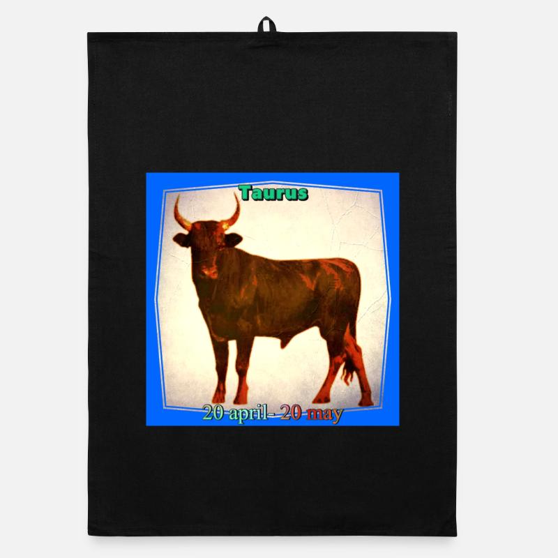 taureau - Torchon bio - noir