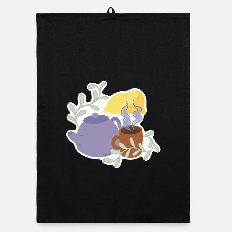 Lemon tea Organic dish towel