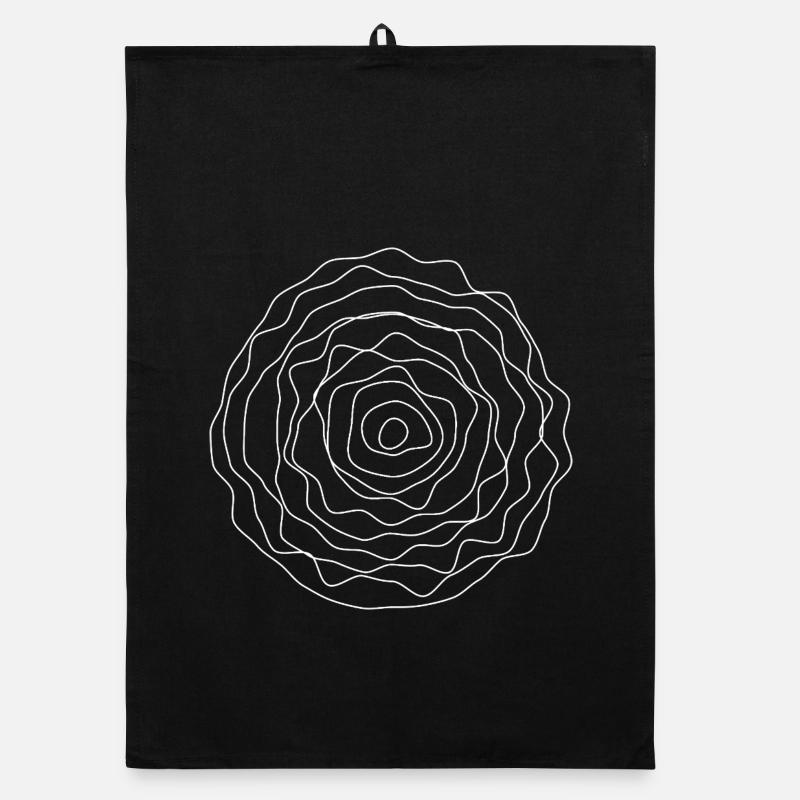 Concentric Line Rose Organic dish towel