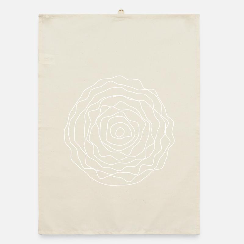 Concentric Line Rose Organic dish towel