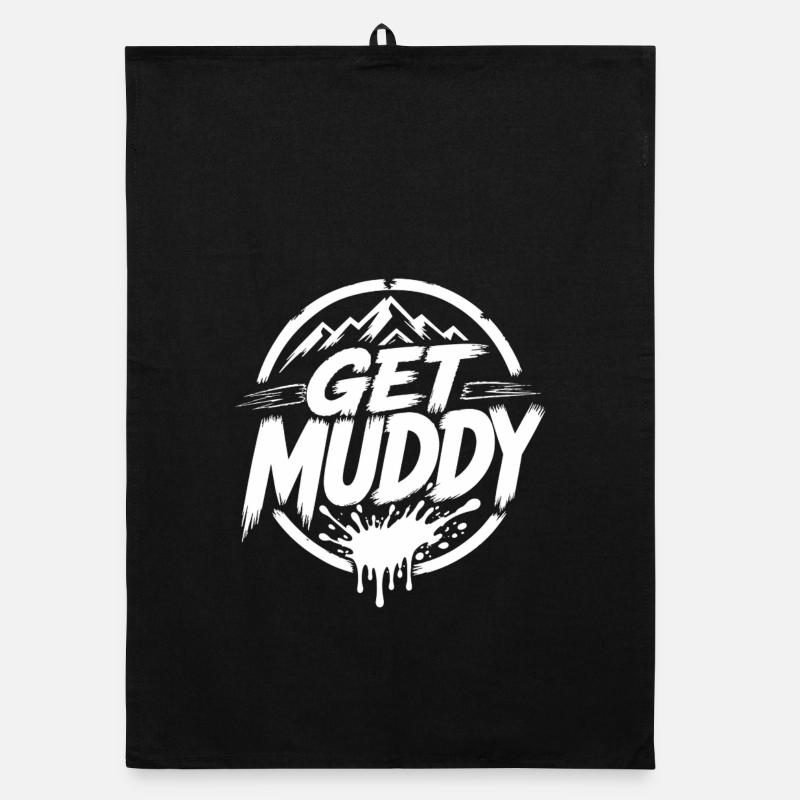 Get Muddy - Logo blanc Torchon bio