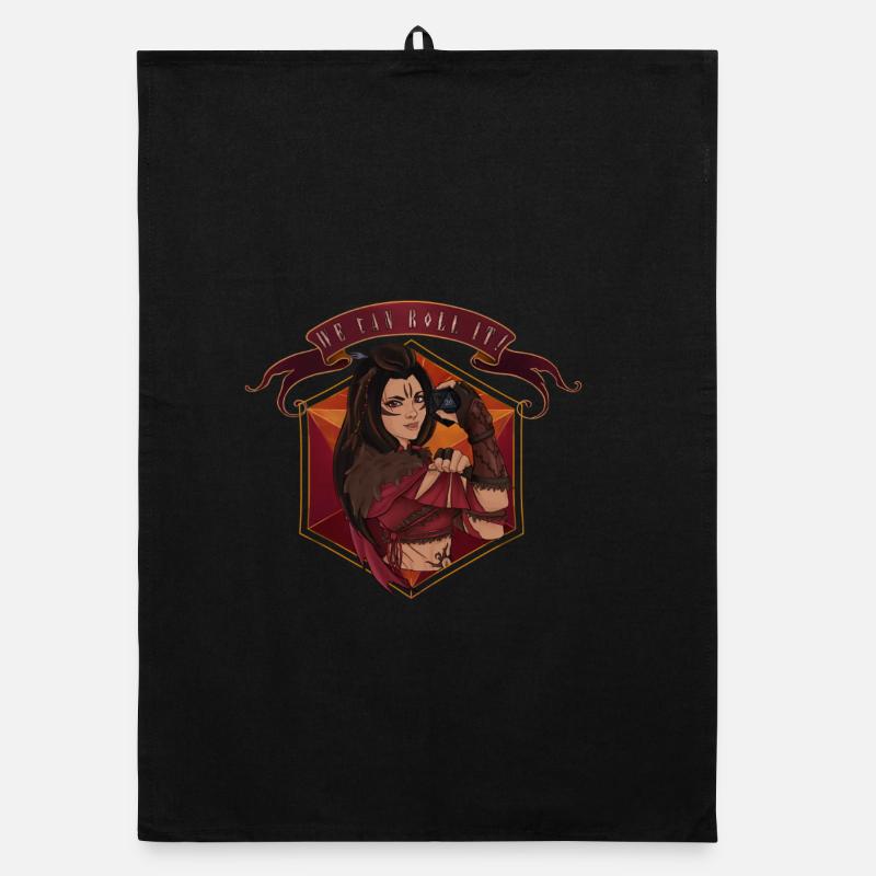 We can roll it! - Druid - Organic dish towel - black