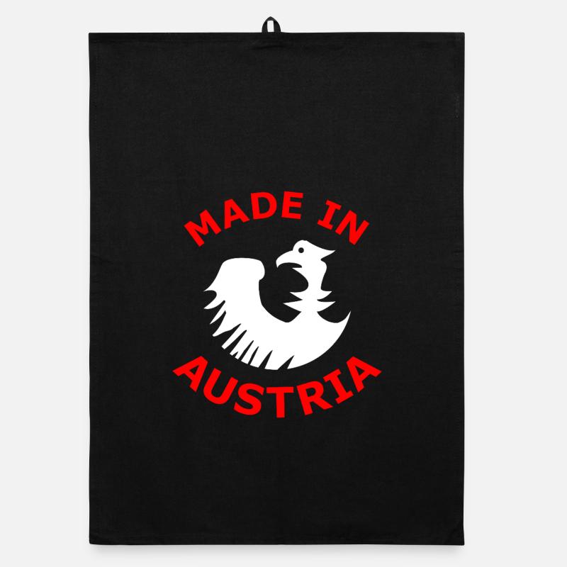 Made in Austria Adlerlogo Silhouette Organic Geschirrtuch