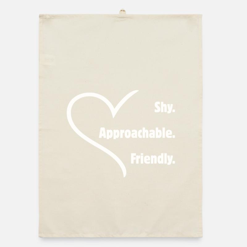 Flirting Introverts Shy Friendly Approachable Organic dish towel