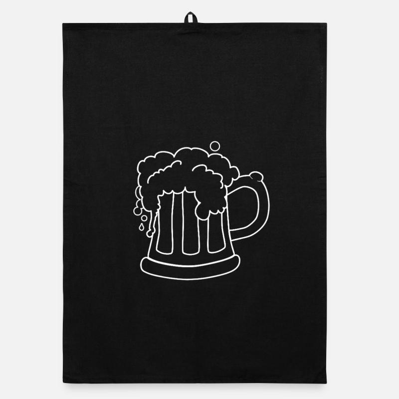 Chope à bière avec couronne en mousse - Drôle de design de bière Torchon bio