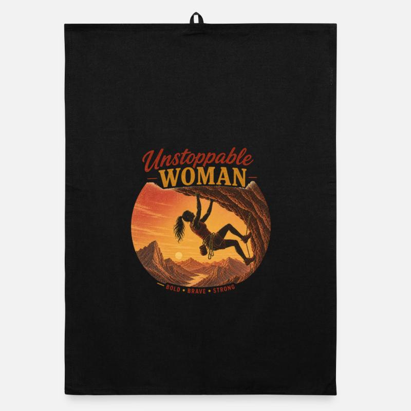 Unstoppable Climber – Brave & Strong Organic dish towel