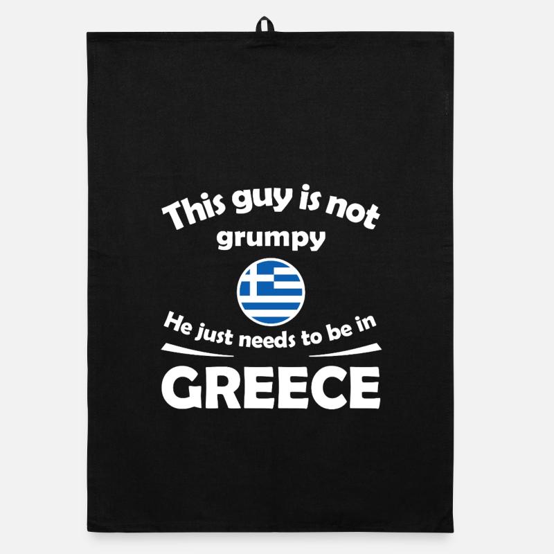 Not Grumpy Greek Vibe Tee Organic dish towel