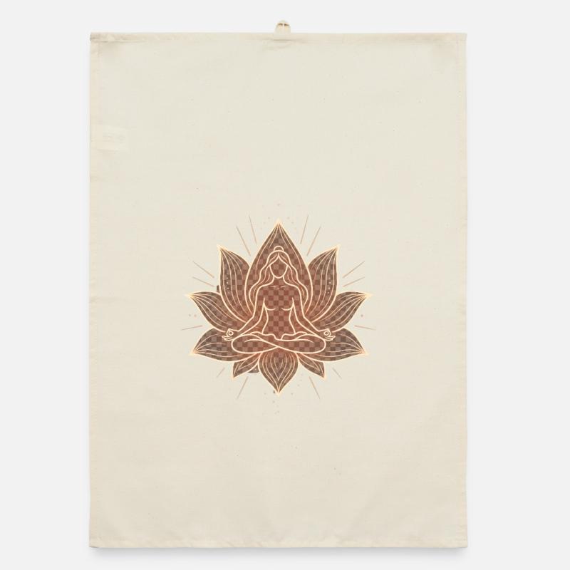 Fleur de méditation Zen-Lotus Torchon bio