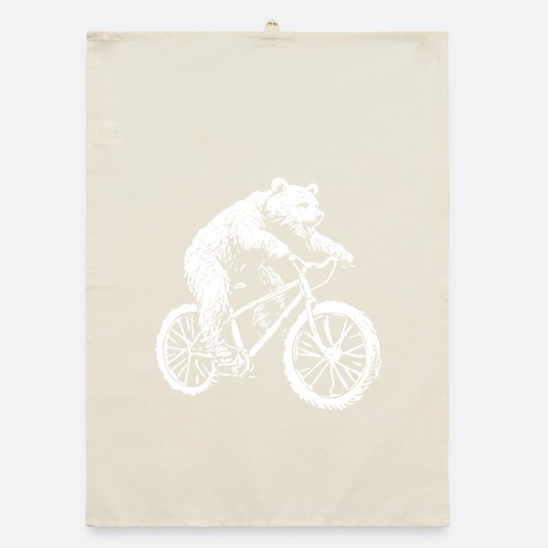 Fahrrad Bär Organic Geschirrtuch