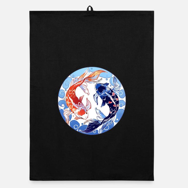 Conception du cercle Koi YinYang Torchon bio