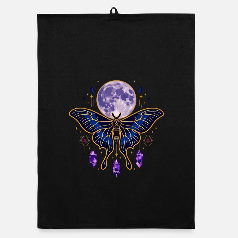 Esthétique mystique céleste des cartes de tarot Torchon bio