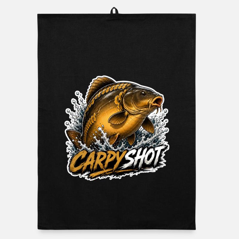 Conception de la pêche à la carpe miroir de la carpyshot Torchon bio