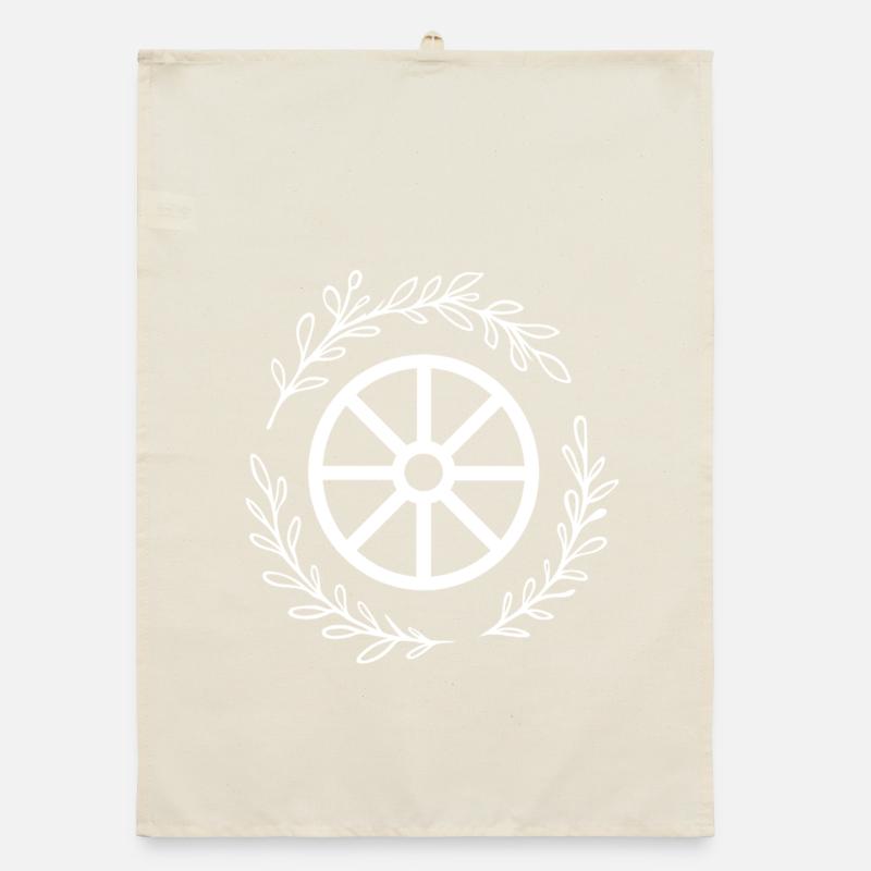 Midsummer Wheel – Pagan Symbol Motif Organic dish towel