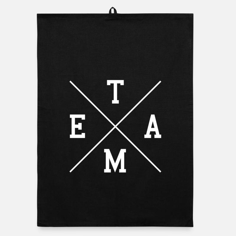 Team - Organic Geschirrtuch - Schwarz