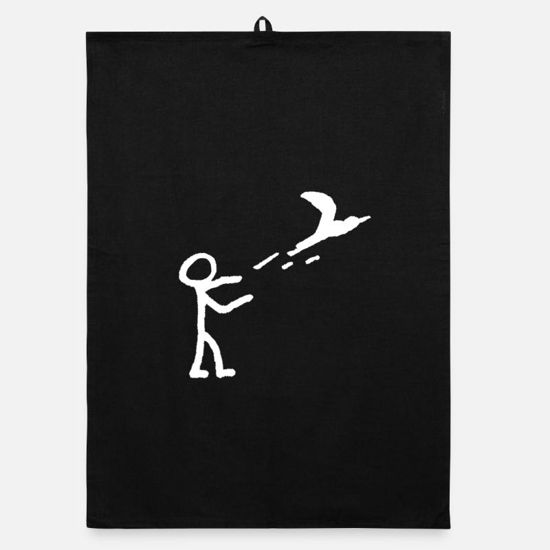 Let fly - Organic dish towel - black