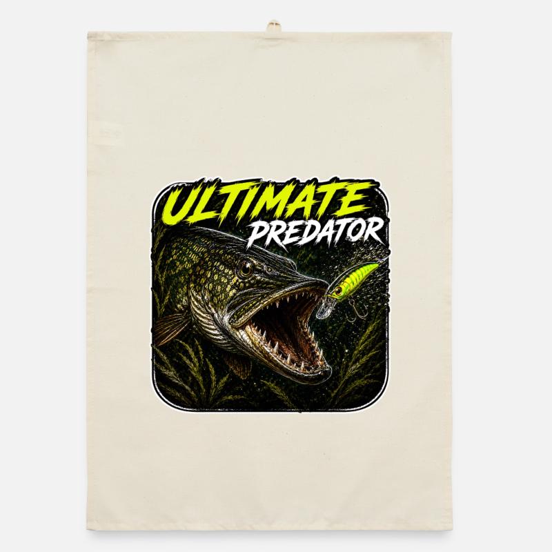 Ultimatives Predator-Hechtfang-Design Organic Geschirrtuch