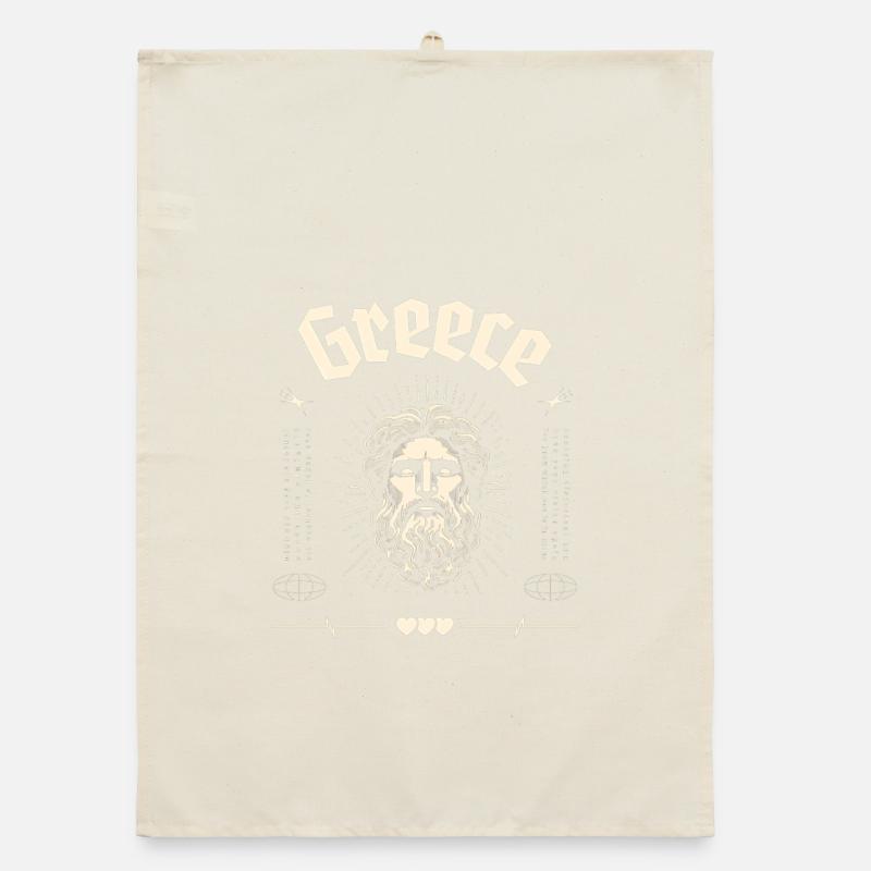 Greece Antiker Gott Portrait Organic Geschirrtuch