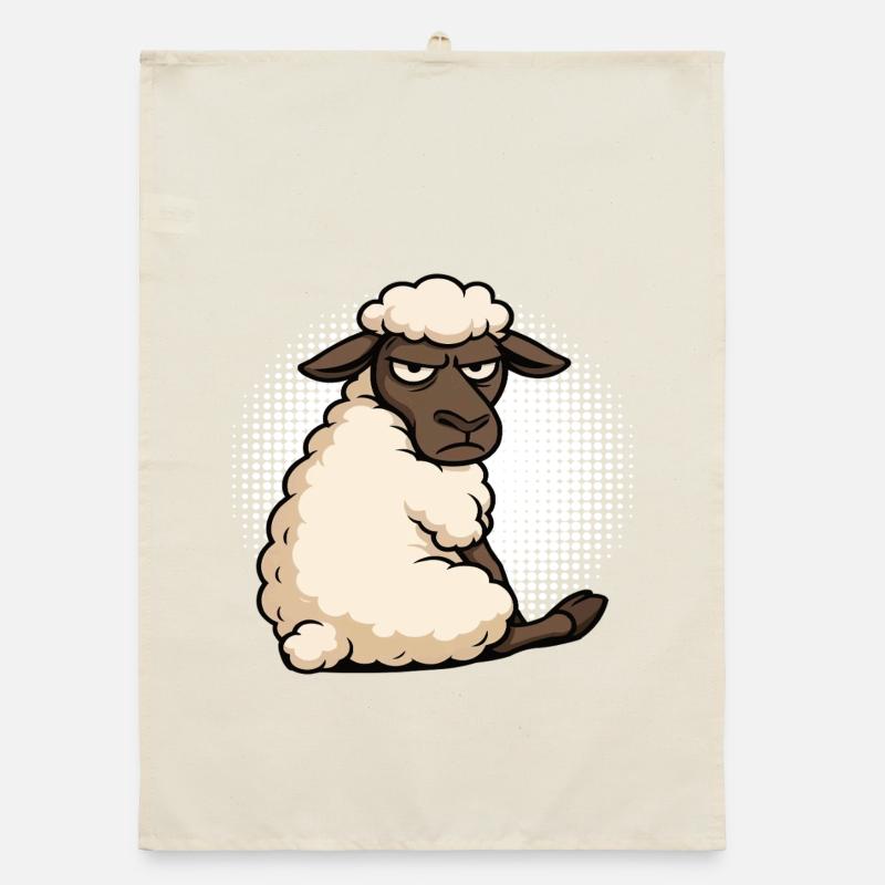 Schaf Schafe Schäfer Schafhalter Schafbock Organic Geschirrtuch