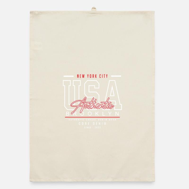 USA Brooklyn Authentic Denim Organic dish towel