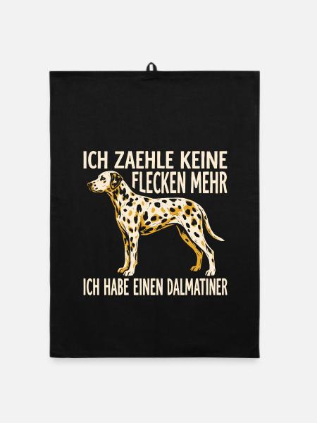 Ich zaehle keine Flecken mehr - Dalmatiner - Organic Geschirrtuch - Schwarz - Vorne