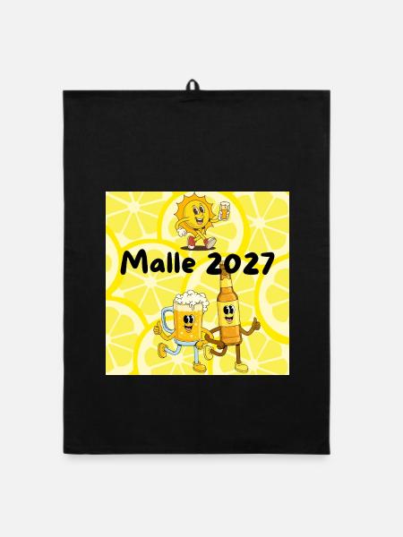 Malle_2027 Design - Organic Geschirrtuch - Schwarz