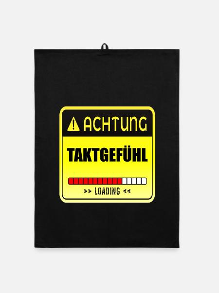 TANZEN TAKTGEFÜHL - Organic Geschirrtuch - Schwarz - Vorne