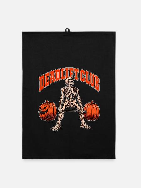Halloween Kreuzhebenclub - Organic Geschirrtuch - Schwarz - Vorne