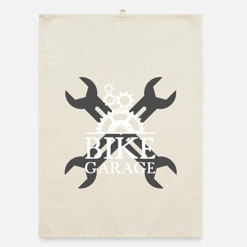 Bicycle Chain Logo Gear Screwdriver Workshop Organic dish towel