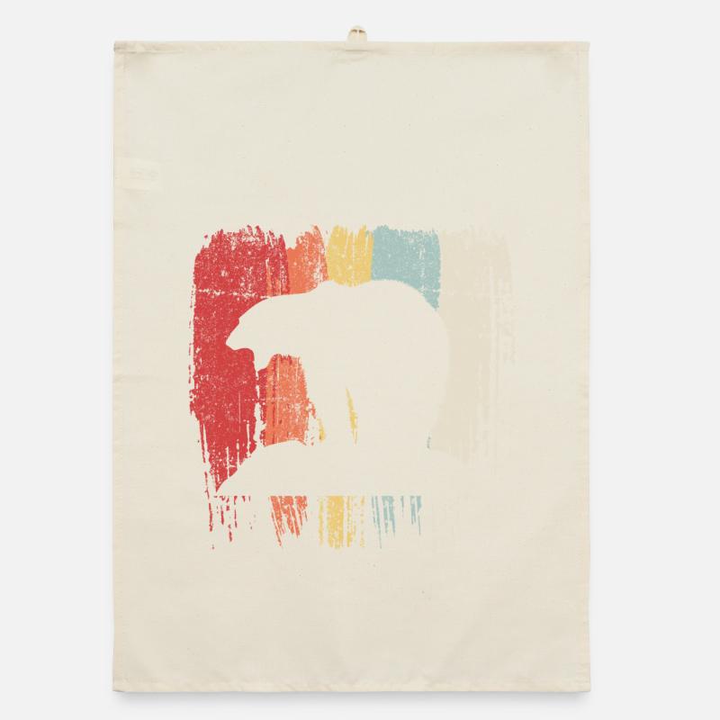Bear Rainbow Silhouette Organic dish towel