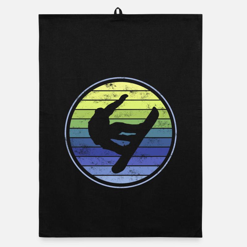 Snowboard Snowboarder Organic Geschirrtuch