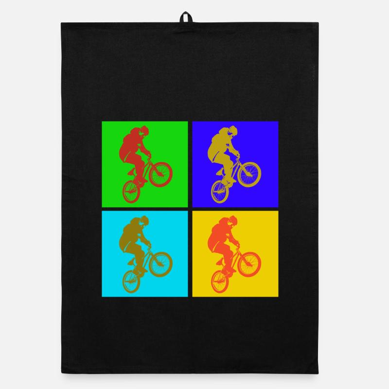 BMX Pop Art Organic dish towel