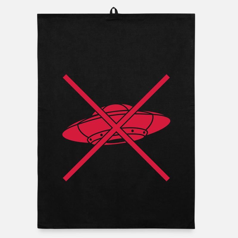 Bouclier interdit Pas d’OVNIS Torchon bio