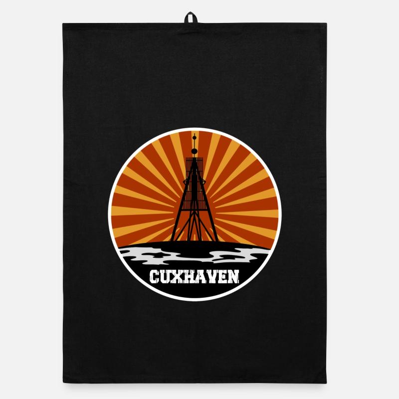 Cuxhaven Retro Skyline Torchon bio