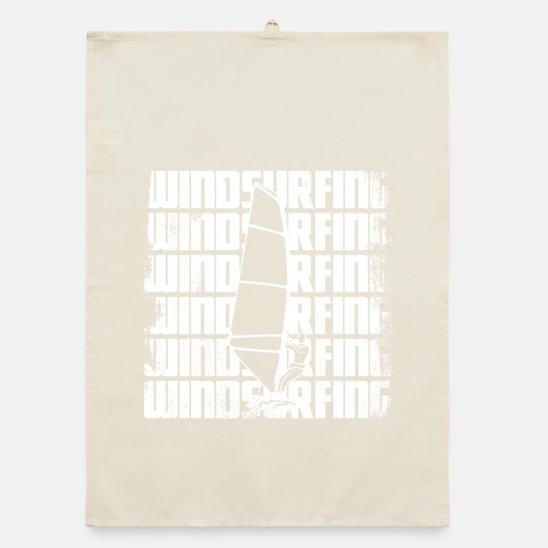 Funny windsurfer Organic dish towel
