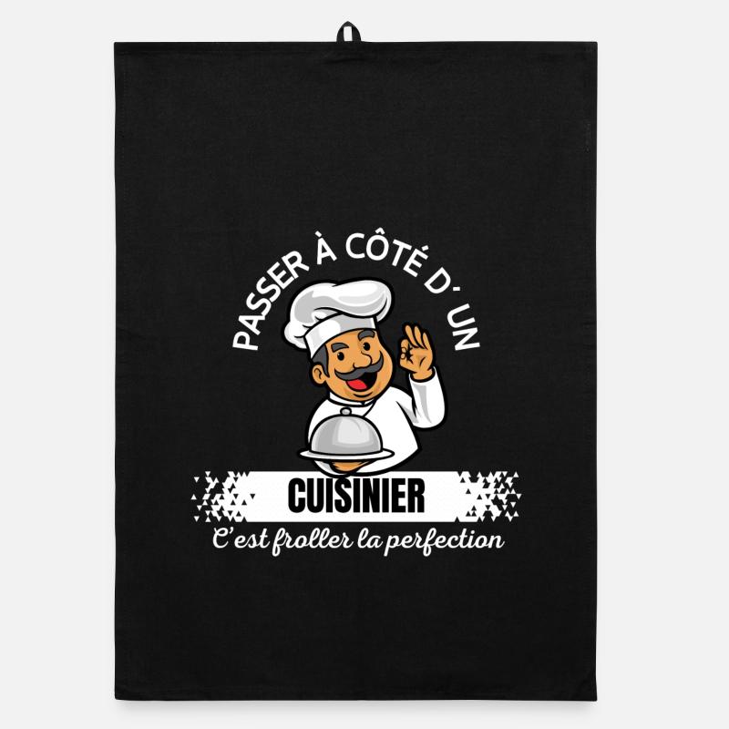 Cartoon Chef: Walk by a Cook Organic dish towel