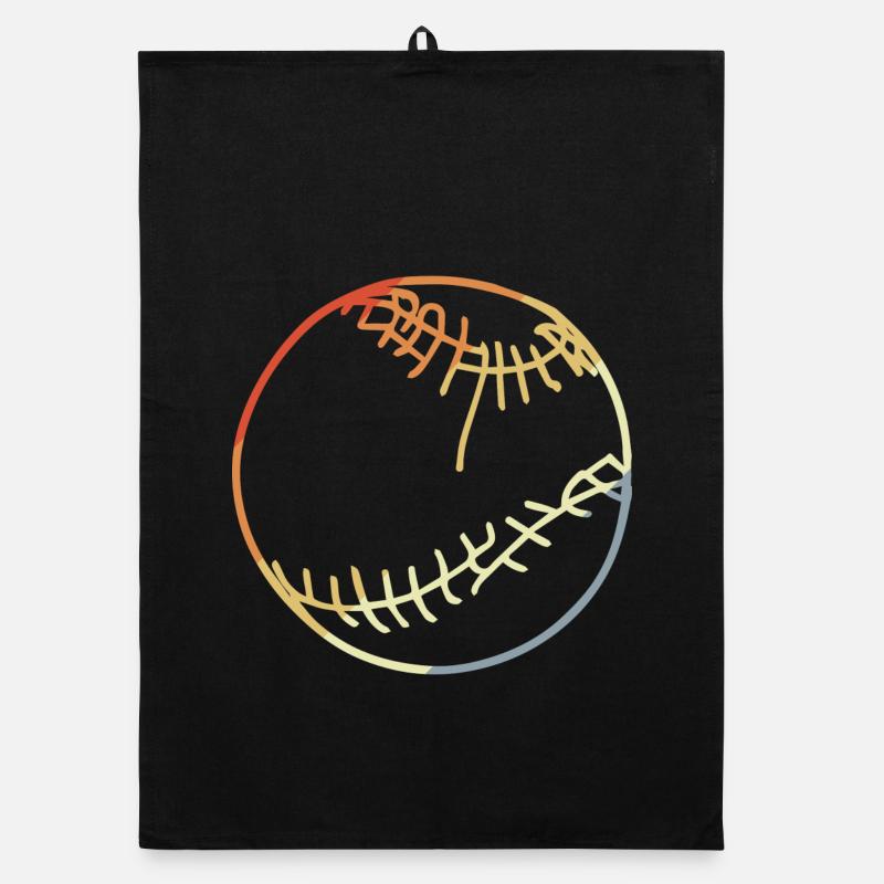 Dessin de balle de baseball Torchon bio