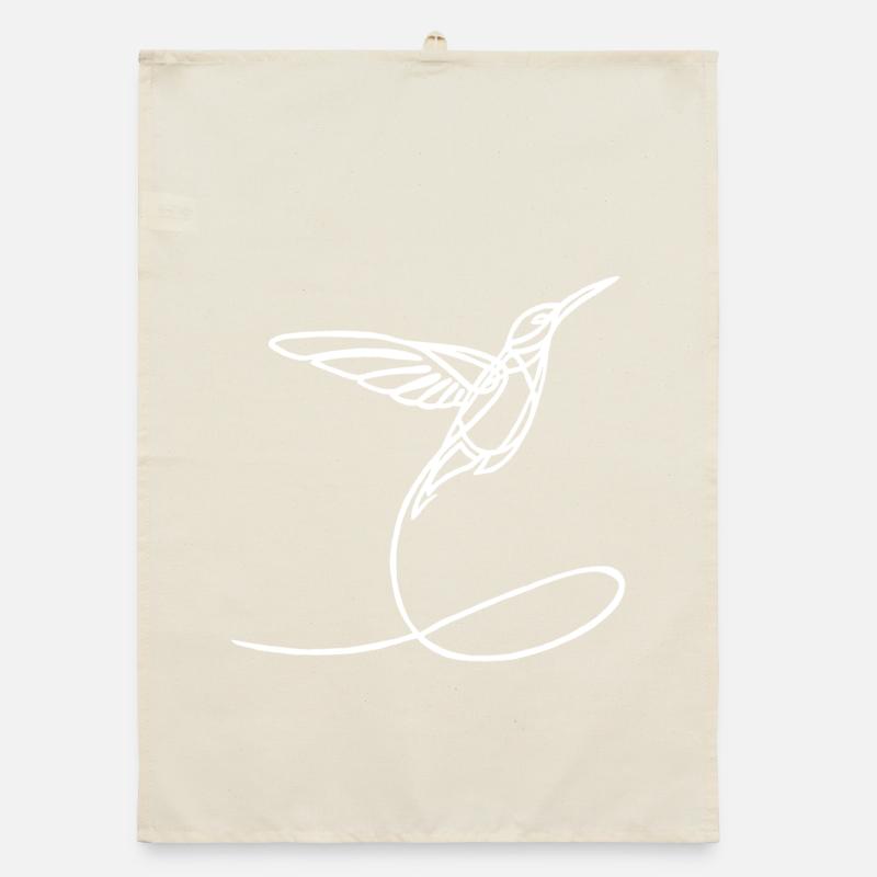 Oiseau étrange blanc Torchon bio