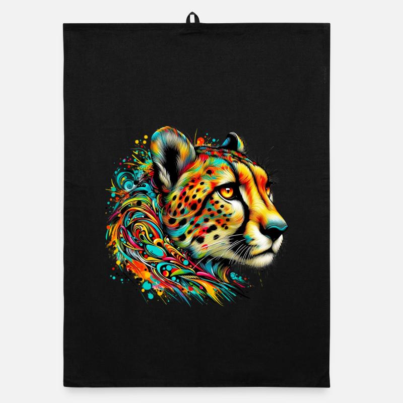 Gepard - Organic Geschirrtuch - Schwarz