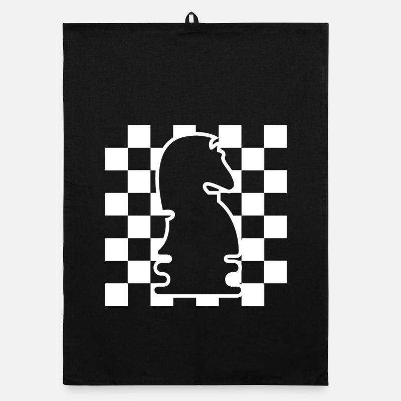 Chess Horse Checkerboard Pattern Symbol Graphic Logo Organic dish towel