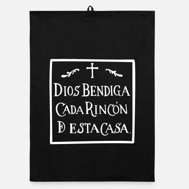 God bless every corner (dark) Organic dish towel