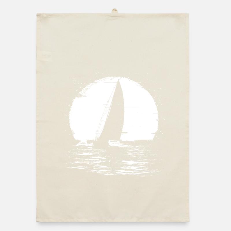 Segelboot Organic Geschirrtuch