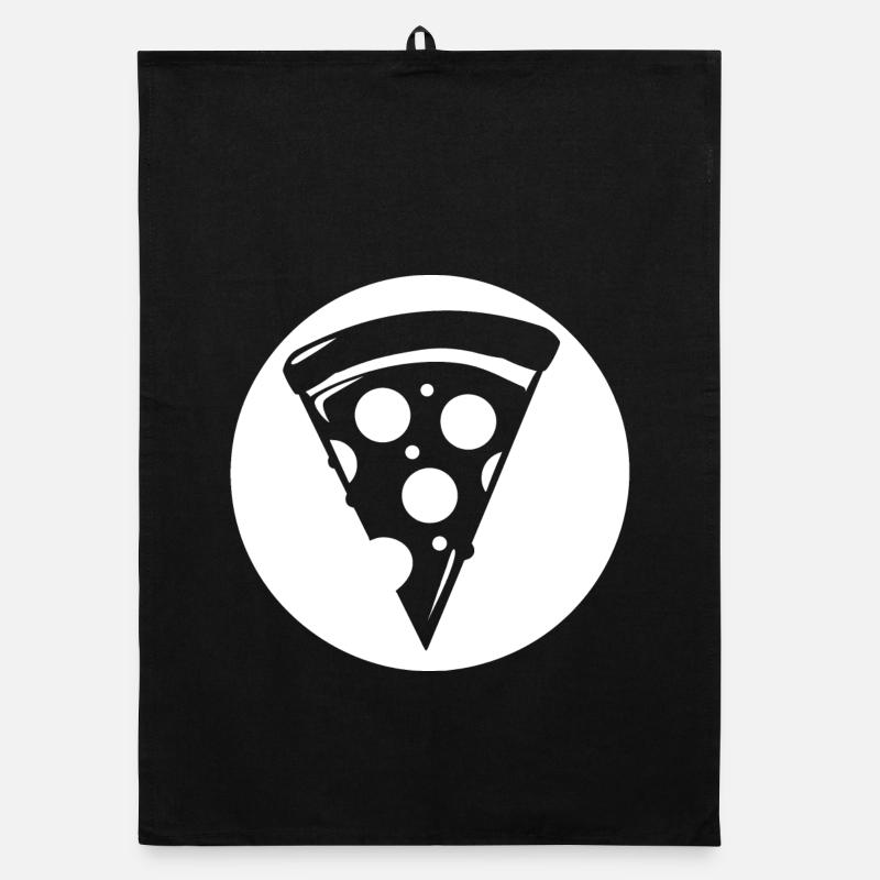 Dessin de morceau de pizza Torchon bio