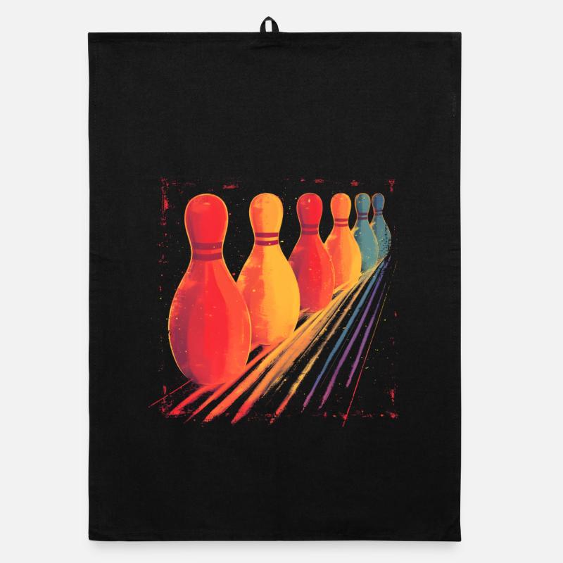 Dessin de bowling à l’ancienne Torchon bio