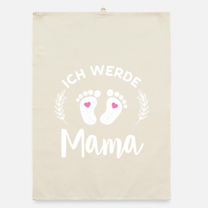 Ich werde Mama Stolze Mutter Nachwuchs Verkündung Organic Geschirrtuch