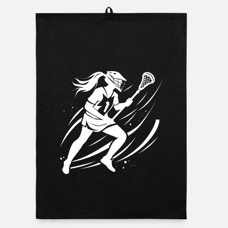 Lacrosse Mädchen Organic Geschirrtuch